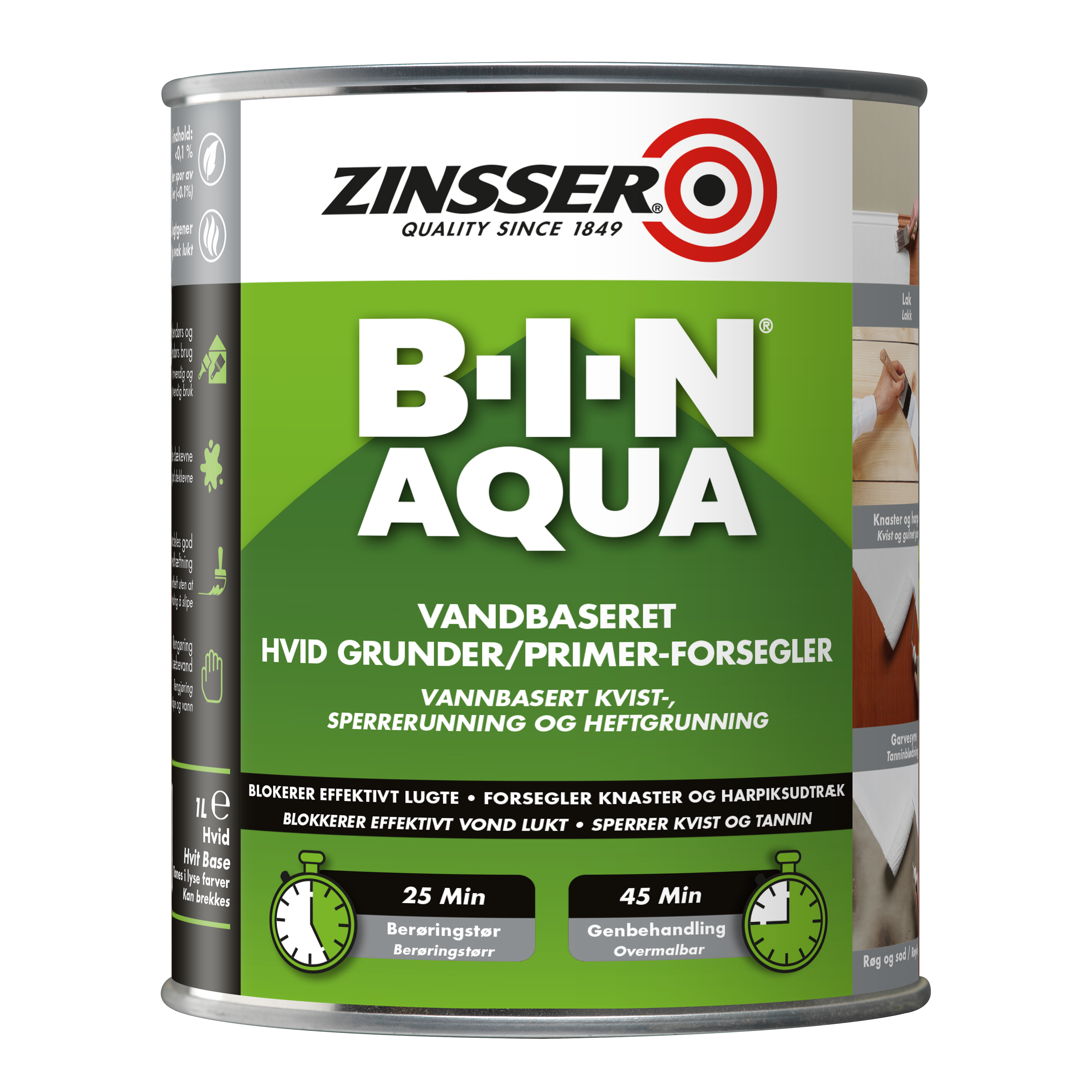 Zinsser sin BIN Aqua maling i spann